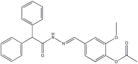 4-[2-(diphenylacetyl)carbohydrazonoyl]-2-methoxyphenyl acetate|