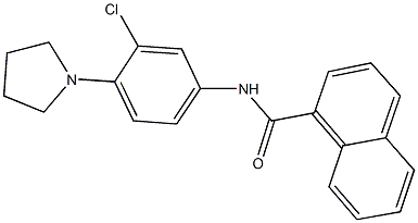 N-[3-chloro-4-(1-pyrrolidinyl)phenyl]-1-naphthamide 化学構造式