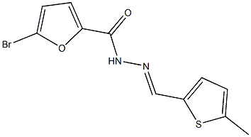 5-bromo-N'-[(5-methyl-2-thienyl)methylene]-2-furohydrazide Struktur