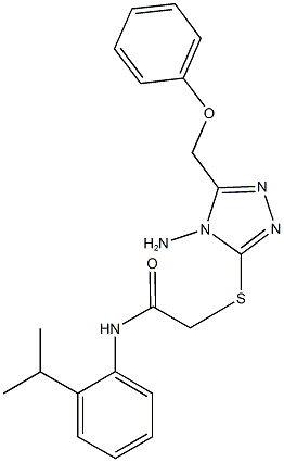 2-{[4-amino-5-(phenoxymethyl)-4H-1,2,4-triazol-3-yl]sulfanyl}-N-(2-isopropylphenyl)acetamide Structure