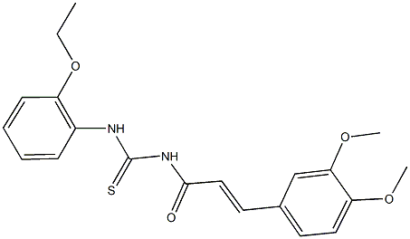 N-[3-(3,4-dimethoxyphenyl)acryloyl]-N'-(2-ethoxyphenyl)thiourea Struktur