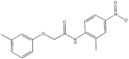 N-{4-nitro-2-methylphenyl}-2-(3-methylphenoxy)acetamide Struktur