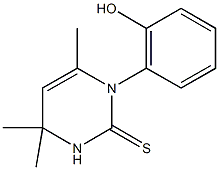 1-(2-hydroxyphenyl)-4,4,6-trimethyl-3,4-dihydro-2(1H)-pyrimidinethione,,结构式