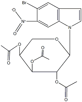 3,5-bis(acetyloxy)-2-{5-bromo-6-nitro-1H-indol-1-yl}tetrahydro-2H-pyran-4-yl acetate|