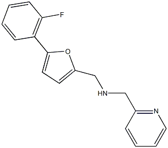 N-{[5-(2-fluorophenyl)-2-furyl]methyl}-N-(2-pyridinylmethyl)amine,,结构式