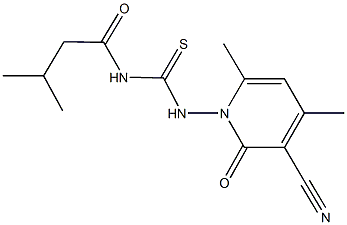 N-(3-cyano-4,6-dimethyl-2-oxo-1(2H)-pyridinyl)-N'-(3-methylbutanoyl)thiourea