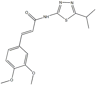 3-(3,4-dimethoxyphenyl)-N-(5-isopropyl-1,3,4-thiadiazol-2-yl)acrylamide Structure