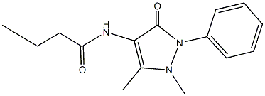 N-(1,5-dimethyl-3-oxo-2-phenyl-2,3-dihydro-1H-pyrazol-4-yl)butanamide 结构式