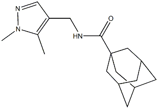 N-[(1,5-dimethyl-1H-pyrazol-4-yl)methyl]-1-adamantanecarboxamide Structure