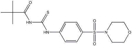 N-(2,2-dimethylpropanoyl)-N'-[4-(4-morpholinylsulfonyl)phenyl]thiourea Struktur