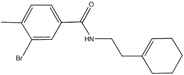3-bromo-N-(2-cyclohex-1-en-1-ylethyl)-4-methylbenzamide,,结构式