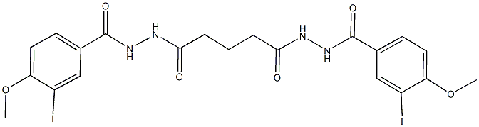 3-iodo-N'-{5-[2-(3-iodo-4-methoxybenzoyl)hydrazino]-5-oxopentanoyl}-4-methoxybenzohydrazide Structure