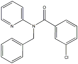 N-benzyl-3-chloro-N-(2-pyridinyl)benzamide Structure
