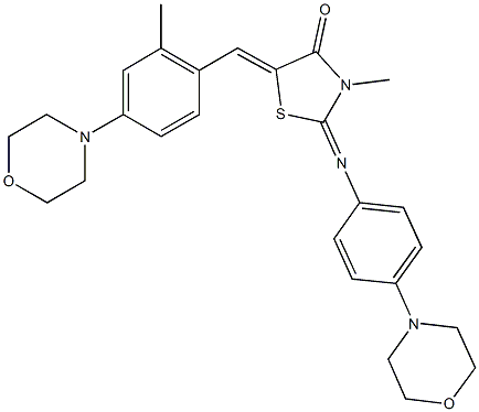 3-methyl-5-[2-methyl-4-(4-morpholinyl)benzylidene]-2-{[4-(4-morpholinyl)phenyl]imino}-1,3-thiazolidin-4-one