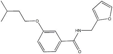 N-(2-furylmethyl)-3-(isopentyloxy)benzamide,,结构式