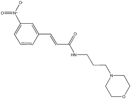 3-{3-nitrophenyl}-N-[3-(4-morpholinyl)propyl]acrylamide,,结构式