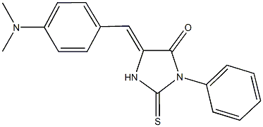 5-[4-(dimethylamino)benzylidene]-3-phenyl-2-thioxo-4-imidazolidinone Structure