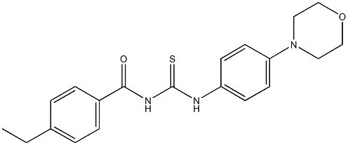 N-(4-ethylbenzoyl)-N'-[4-(4-morpholinyl)phenyl]thiourea Struktur