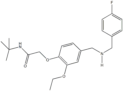 N-(tert-butyl)-2-(2-ethoxy-4-{[(4-fluorobenzyl)amino]methyl}phenoxy)acetamide 结构式