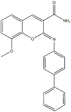 2-([1,1'-biphenyl]-4-ylimino)-8-methoxy-2H-chromene-3-carboxamide