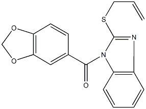 2-(allylsulfanyl)-1-(1,3-benzodioxol-5-ylcarbonyl)-1H-benzimidazole Struktur