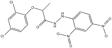 N'-{2,4-dinitrophenyl}-2-(2,4-dichlorophenoxy)propanohydrazide,,结构式