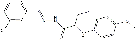  N'-(3-chlorobenzylidene)-2-(4-methoxyanilino)butanohydrazide