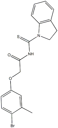 2-(4-bromo-3-methylphenoxy)-N-(2,3-dihydro-1H-indol-1-ylcarbothioyl)acetamide