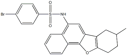 4-bromo-N-(8-methyl-7,8,9,10-tetrahydronaphtho[1,2-b][1]benzofuran-5-yl)benzenesulfonamide 化学構造式