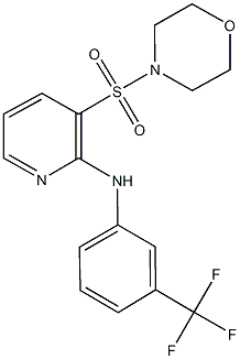 3-(4-morpholinylsulfonyl)-N-[3-(trifluoromethyl)phenyl]-2-pyridinamine,,结构式