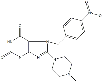  7-{4-nitrobenzyl}-3-methyl-8-(4-methyl-1-piperazinyl)-3,7-dihydro-1H-purine-2,6-dione