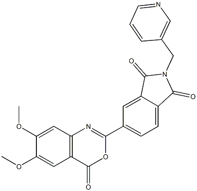 5-(6,7-dimethoxy-4-oxo-4H-3,1-benzoxazin-2-yl)-2-(3-pyridinylmethyl)-1H-isoindole-1,3(2H)-dione