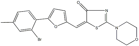  5-{[5-(2-bromo-4-methylphenyl)-2-furyl]methylene}-2-(4-morpholinyl)-1,3-thiazol-4(5H)-one