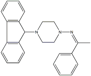 4-(9H-fluoren-9-yl)-N-(1-phenylethylidene)-1-piperazinamine Structure