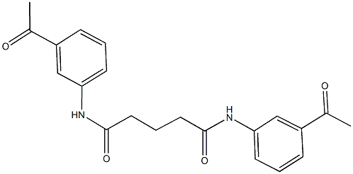 N~1~,N~5~-bis(3-acetylphenyl)pentanediamide 结构式