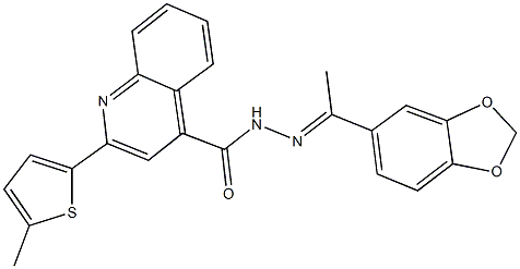 N'-[1-(1,3-benzodioxol-5-yl)ethylidene]-2-(5-methyl-2-thienyl)-4-quinolinecarbohydrazide Structure