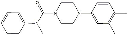 4-(3,4-dimethylphenyl)-N-methyl-N-phenyl-1-piperazinecarboxamide