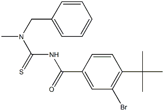 N-benzyl-N'-(3-bromo-4-tert-butylbenzoyl)-N-methylthiourea,,结构式