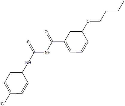 N-(3-butoxybenzoyl)-N'-(4-chlorophenyl)thiourea Struktur