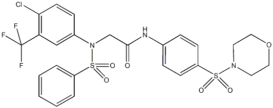 2-[4-chloro(phenylsulfonyl)-3-(trifluoromethyl)anilino]-N-[4-(4-morpholinylsulfonyl)phenyl]acetamide