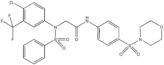 2-[4-chloro(phenylsulfonyl)-3-(trifluoromethyl)anilino]-N-[4-(4-morpholinylsulfonyl)phenyl]acetamide|