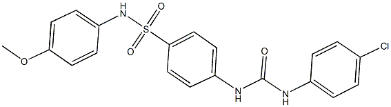 4-{[(4-chloroanilino)carbonyl]amino}-N-(4-methoxyphenyl)benzenesulfonamide 结构式