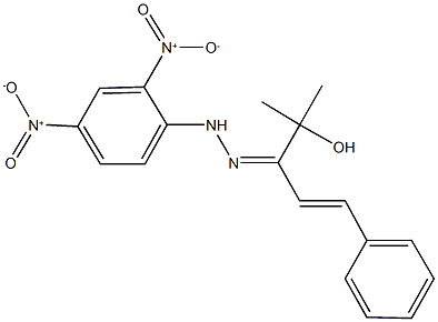  4-hydroxy-4-methyl-1-phenyl-1-penten-3-one {2,4-dinitrophenyl}hydrazone