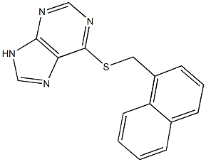 6-[(1-naphthylmethyl)sulfanyl]-9H-purine,,结构式