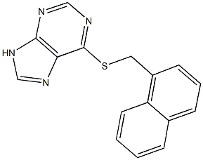 6-[(1-naphthylmethyl)sulfanyl]-9H-purine 结构式