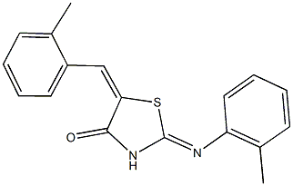 5-(2-methylbenzylidene)-2-[(2-methylphenyl)imino]-1,3-thiazolidin-4-one Structure