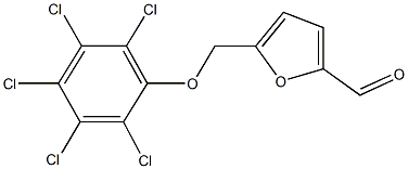 5-[(2,3,4,5,6-pentachlorophenoxy)methyl]-2-furaldehyde,,结构式