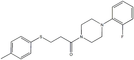 3-[4-(2-fluorophenyl)-1-piperazinyl]-3-oxopropyl 4-methylphenyl sulfide|