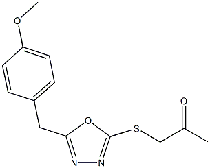 1-{[5-(4-methoxybenzyl)-1,3,4-oxadiazol-2-yl]sulfanyl}acetone Structure