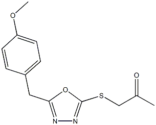 1-{[5-(4-methoxybenzyl)-1,3,4-oxadiazol-2-yl]sulfanyl}acetone|